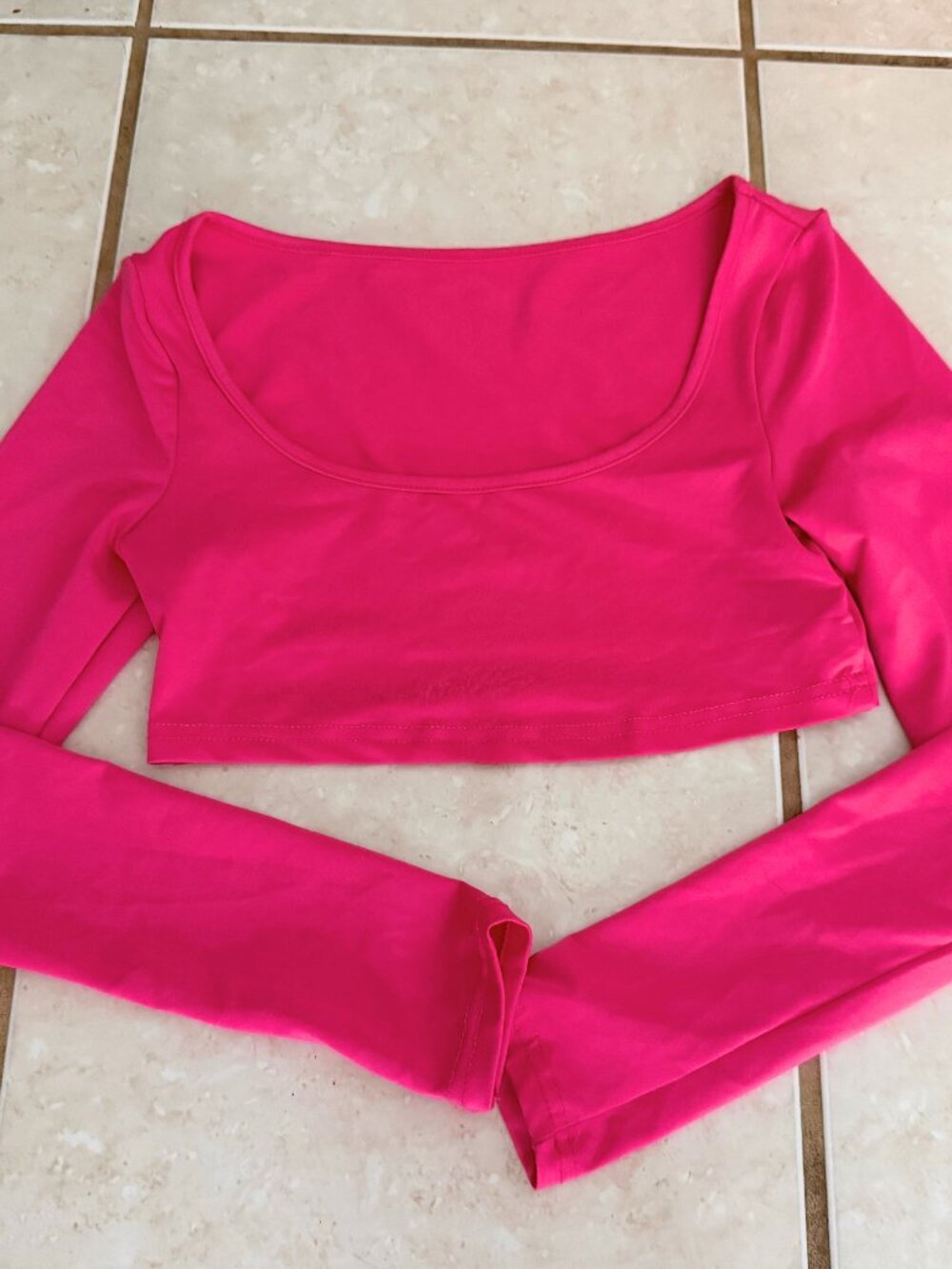 Pink Short Crop Top
